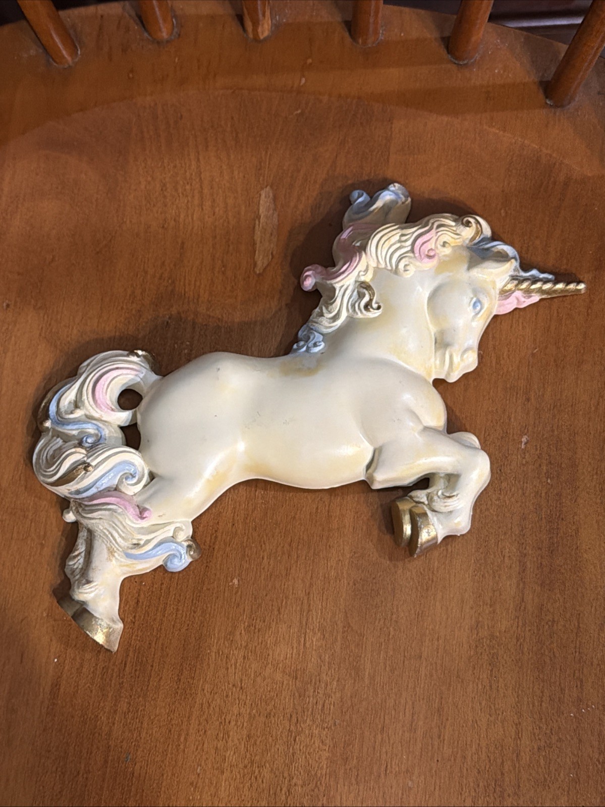 Vintage 10” Burwood Wall Hanging Unicorn Vintage 10” Burwood Wall Hanging Unicorn