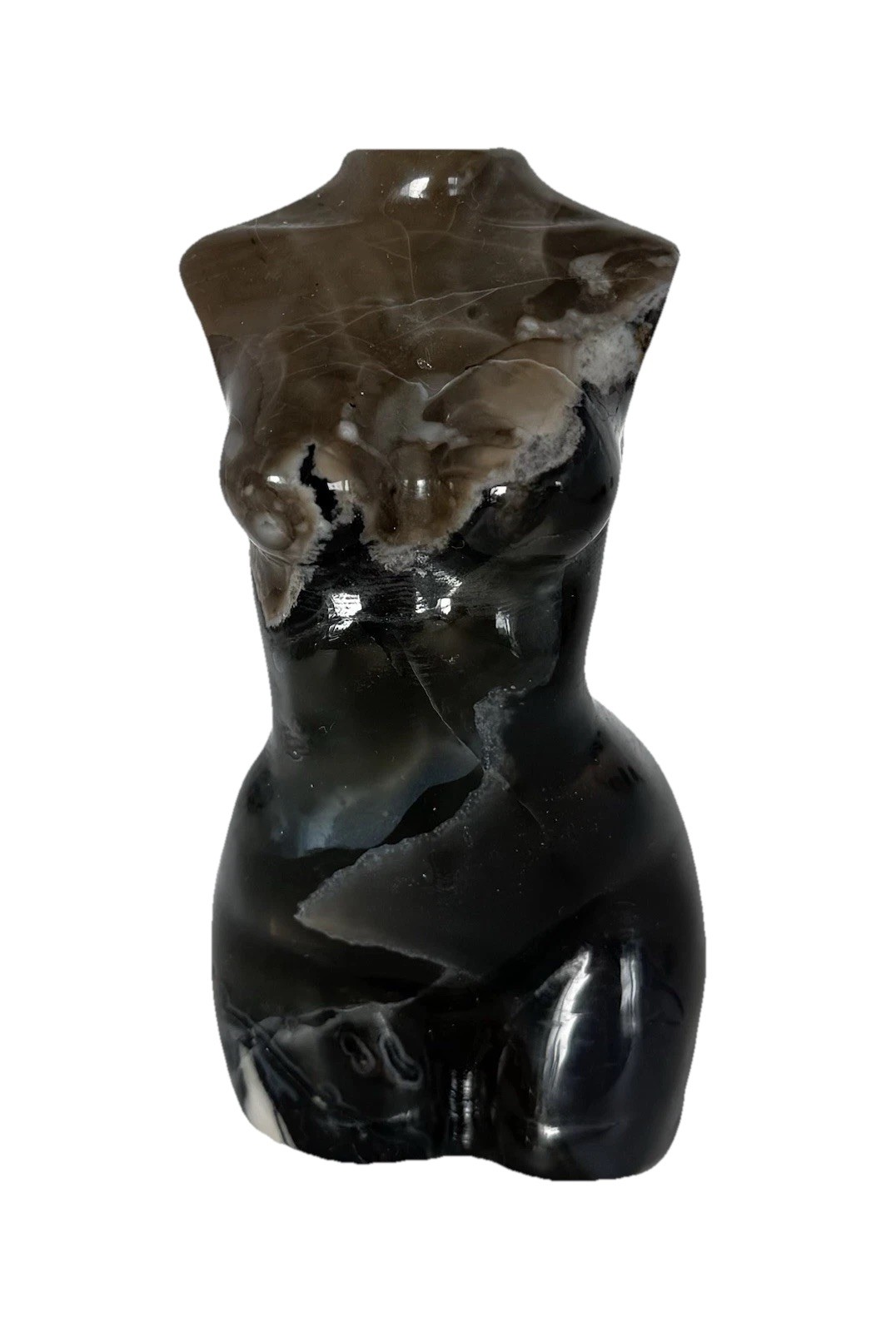 318g Volcano Agate Crystal Lady Body Great UV Reaction
