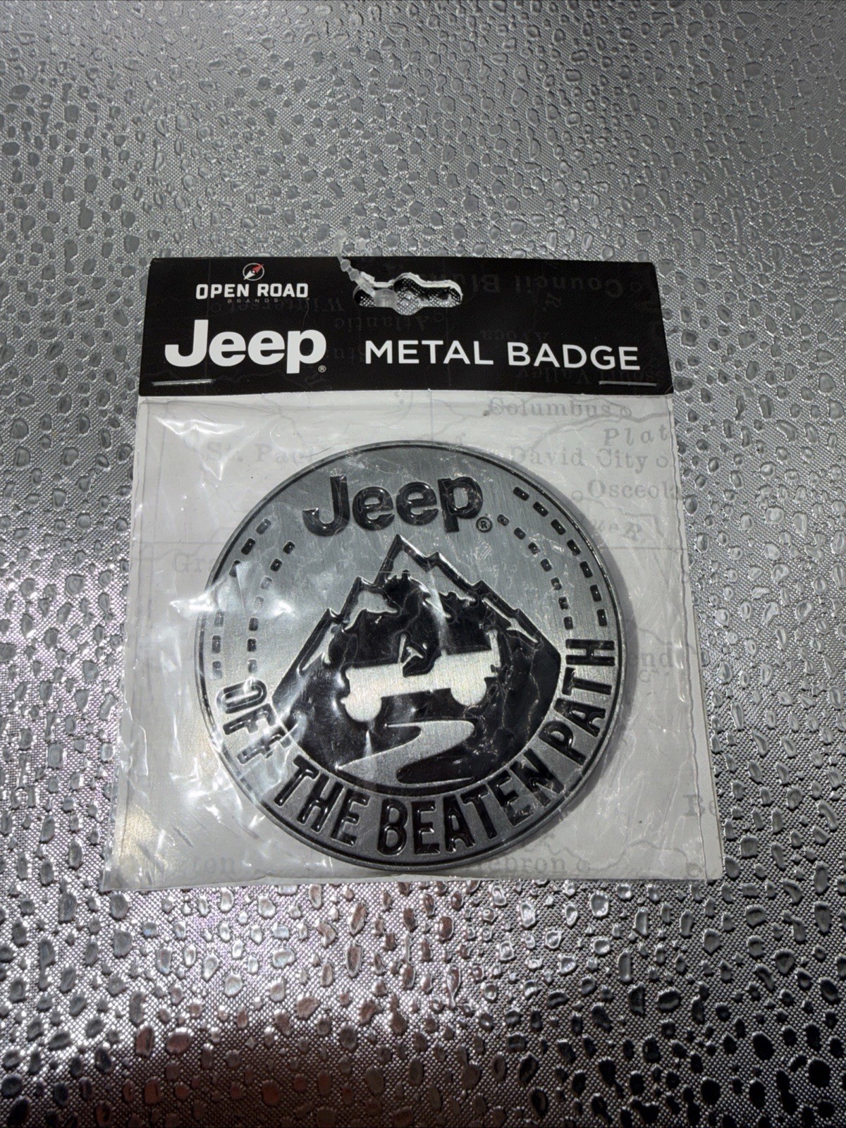 Jeep Metal Badge JEEP OFF THE BEATEN PATH Jeep Metal Badge JEEP OFF THE BEATEN PATH