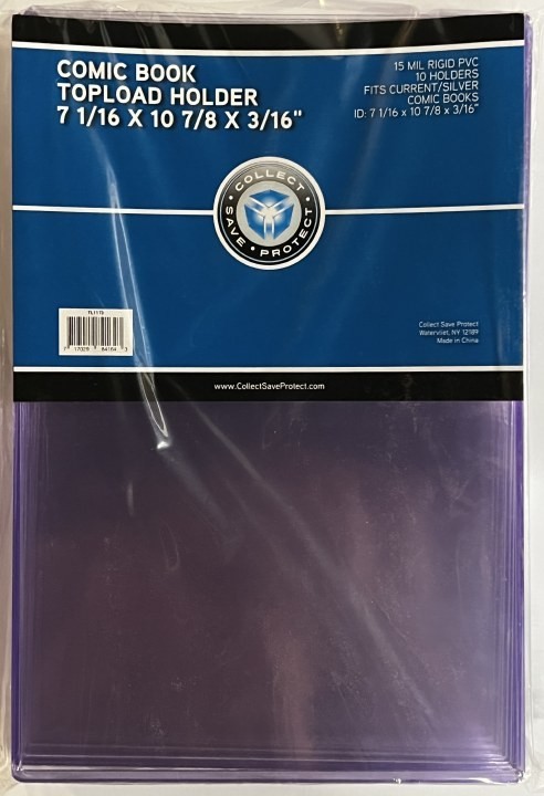 10 PACK CURRENT / SILVER COMIC BOOK CSP TOP LOAD HOLDERS * TOPLOADER FOR COMICS 10 PACK CURRENT / SILVER COMIC BOOK CSP TOP LOAD HOLDERS * TOPLOADER FOR COMICS
