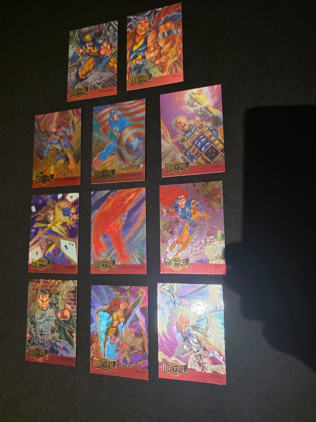 1995 Marvel Metal Limited Edition metal Blasters lot of 11 cards 1995 Marvel Metal Limited Edition metal Blasters lot of 11 cards