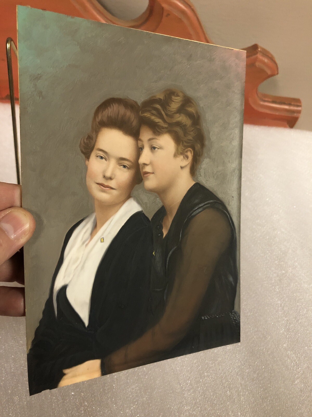 Vtg Hand Color Tinted Photo Women Mourning? Mother Dtr 5x7 Granny core portrait Vtg Hand Color Tinted Photo Women Mourning? Mother Dtr 5x7 Granny core portrait