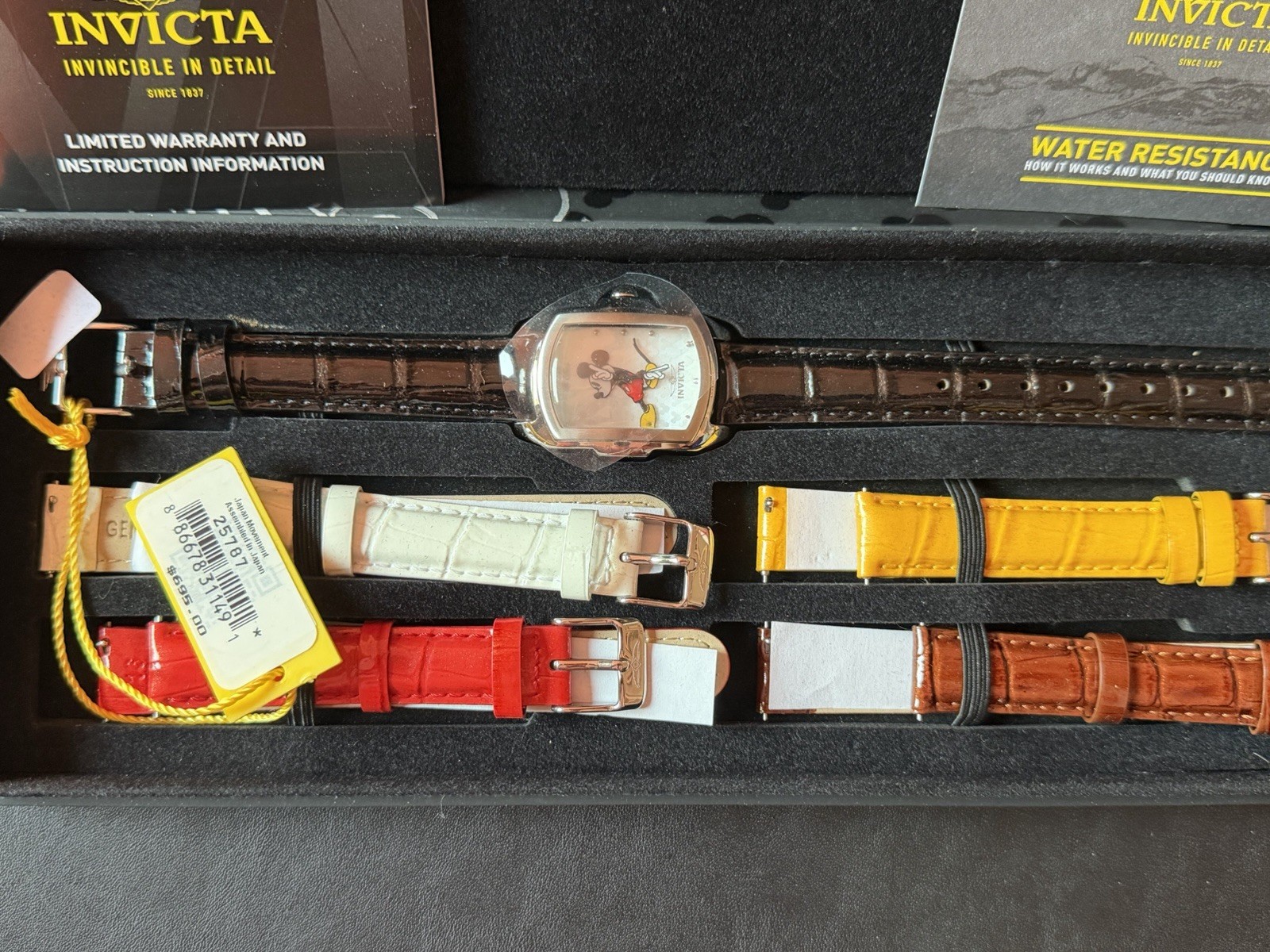 New Invicta Disney Mickey Mouse 25787 Limited Edition Watch NOS 5 Straps Box Set New Invicta Disney Mickey Mouse 25787 Limited Edition Watch NOS 5 Straps Box Set