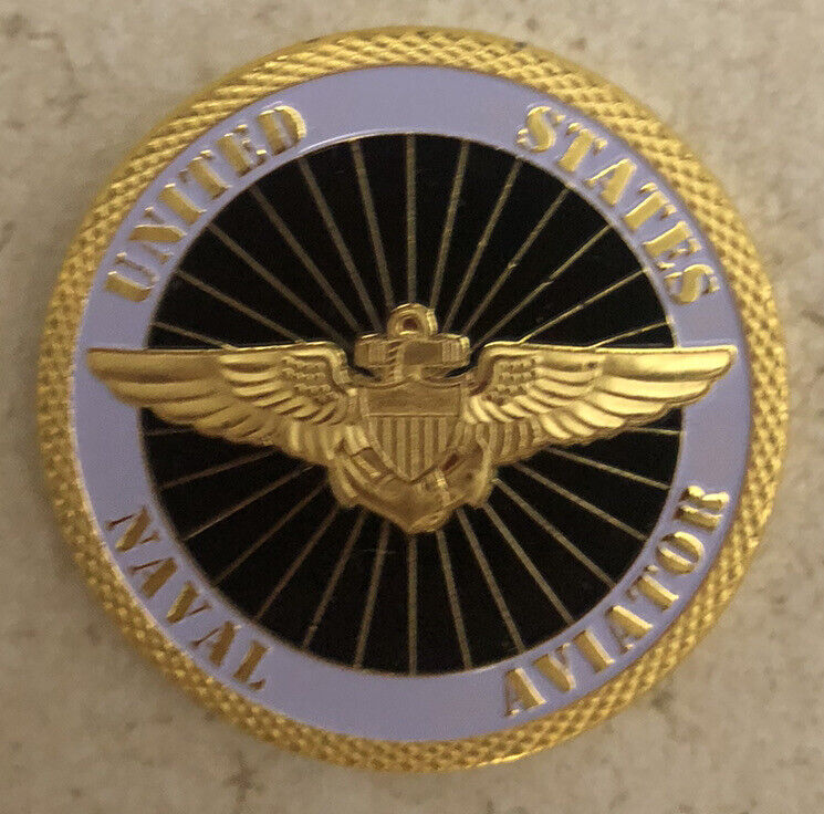 USN NAVAL AVIATOR GOLD WINGS PILOT TOP GUN AVIATION Challenge Coin NAVY US
