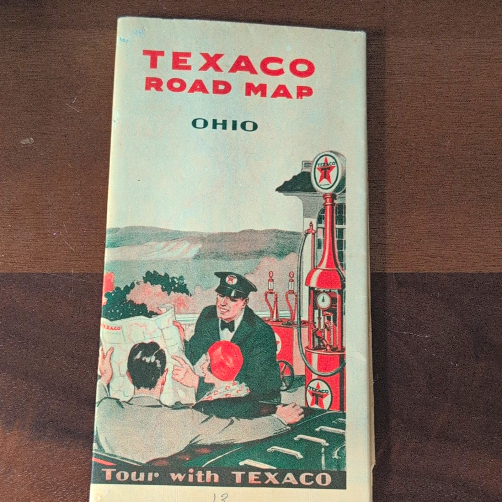 Texaco Ohio Road Map Booklet "Tour with Texaco" 1927 Original Gas & Oil