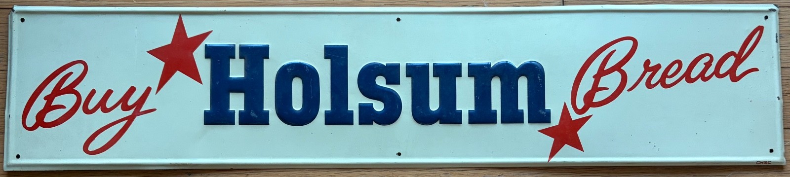 Vintage Metal Holsum White Bread Bakery Sign 28" x 6" Vintage Metal Holsum White Bread Bakery Sign 28" x 6"