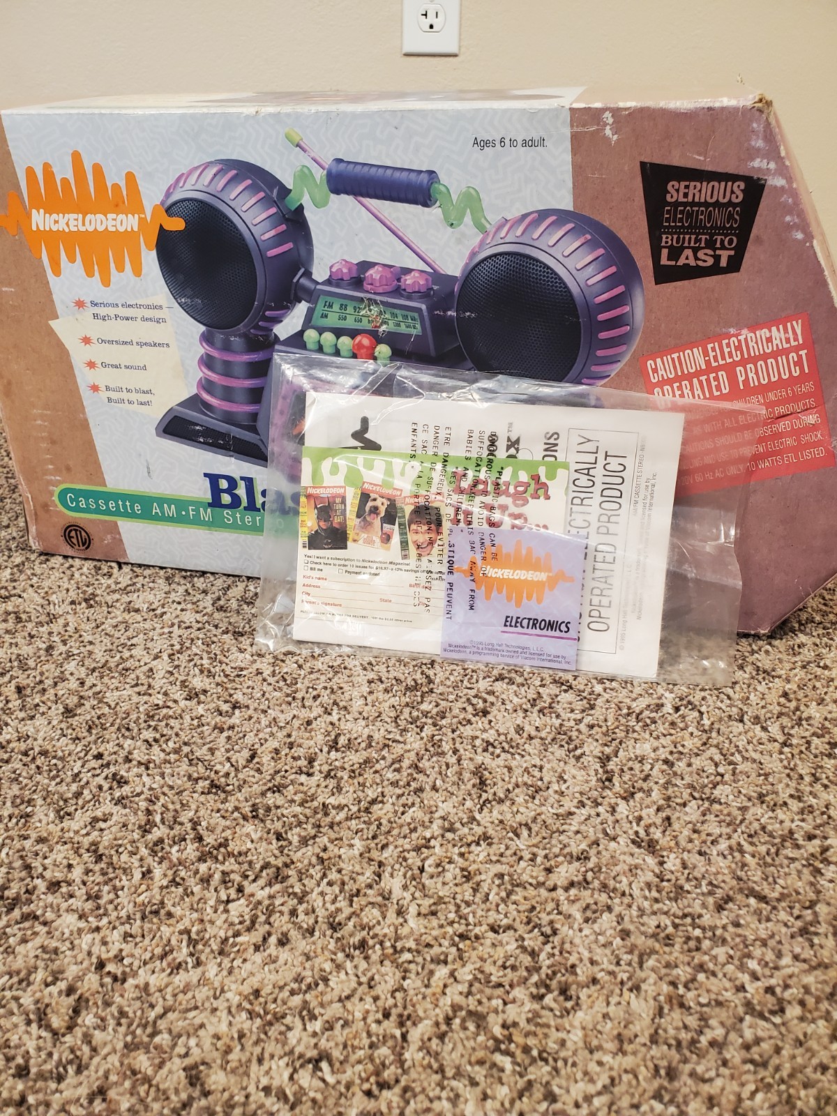 Vintage Nickelodeon Blast Box Retail Packaging