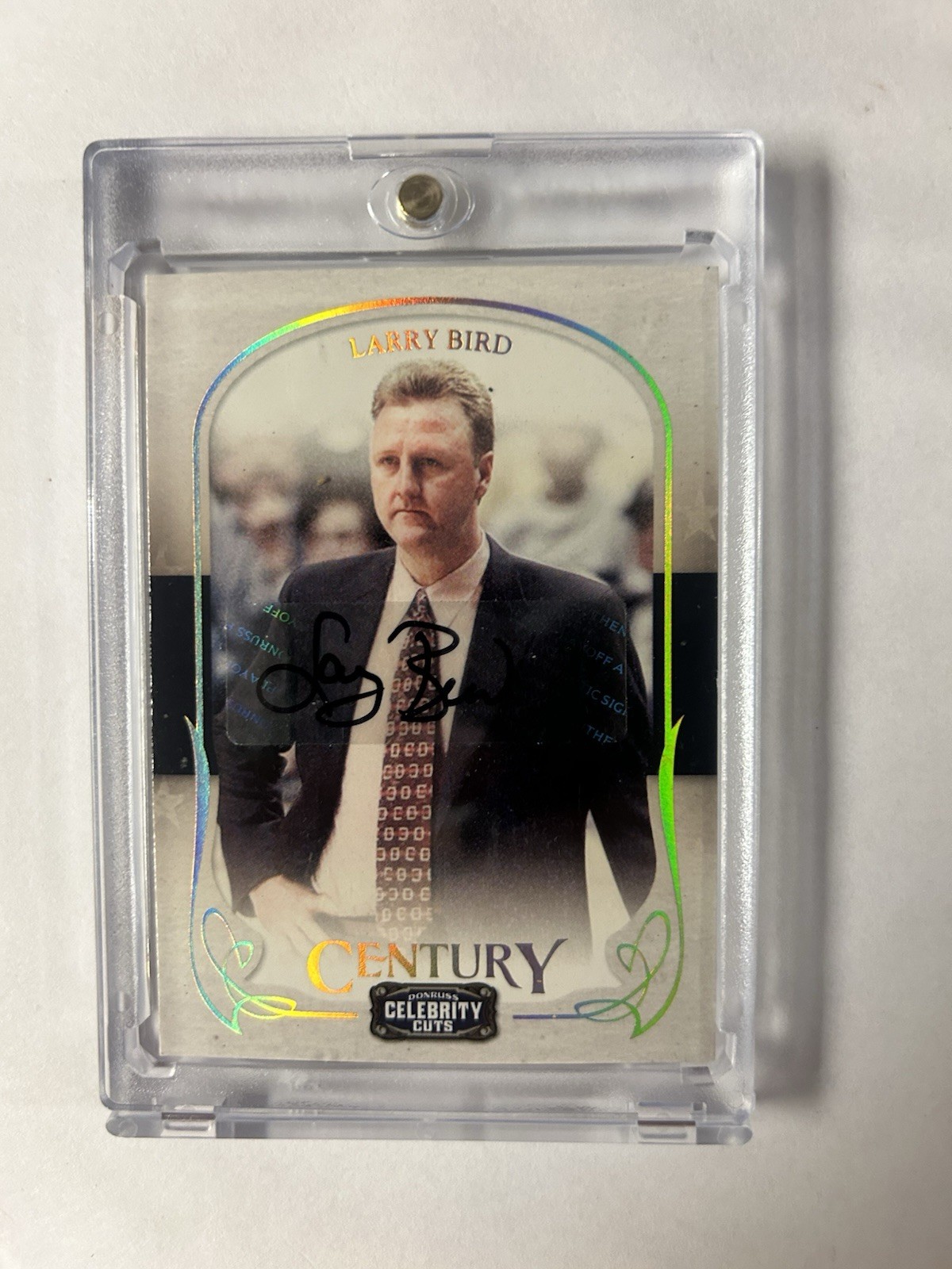 Larry Bird Auto /50 - 2008 Donruss Celebrity Cuts Autographed Card Sealed #48 Larry Bird Auto /50 - 2008 Donruss Celebrity Cuts Autographed Card Sealed #48