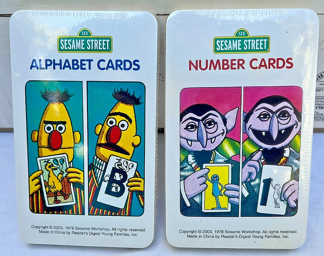 Sesame Street Alphabet & Number Cards 2003 1978 Reader's Digest READ NOTES 1-2-3 Sesame Street Alphabet & Number Cards 2003 1978 Reader's Digest READ NOTES 1-2-3