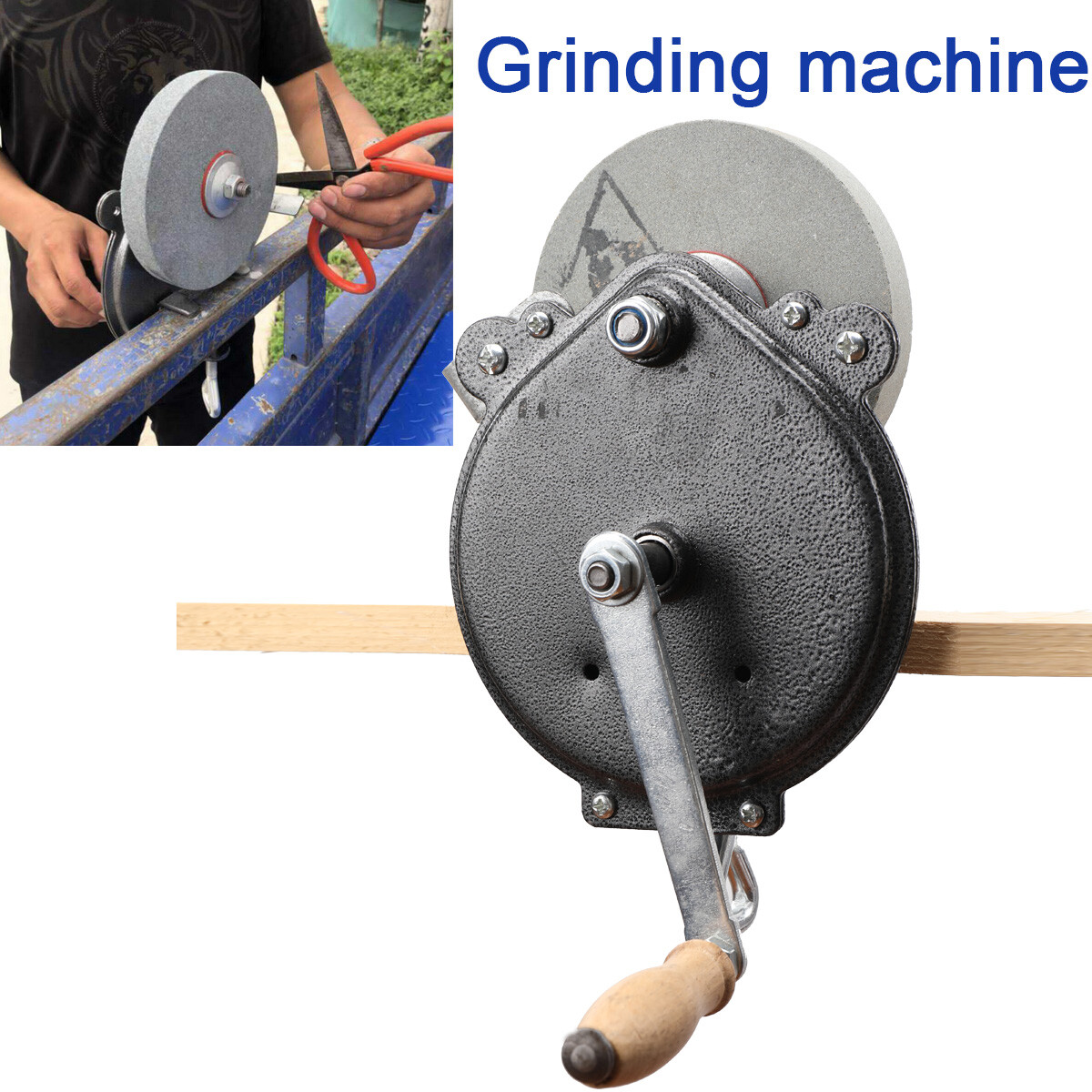6” Wheel Hand Grinder Hand crank Grinder Sharpener Tool For Knives & Scissors 6” Wheel Hand Grinder Hand crank Grinder Sharpener Tool For Knives & Scissors