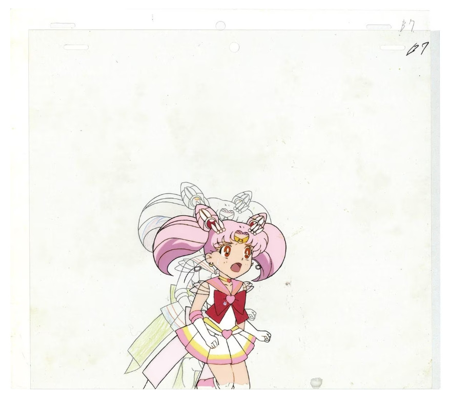 Pretty Soldier Sailor Moon Original Animation Production Cel + Mandarake COA