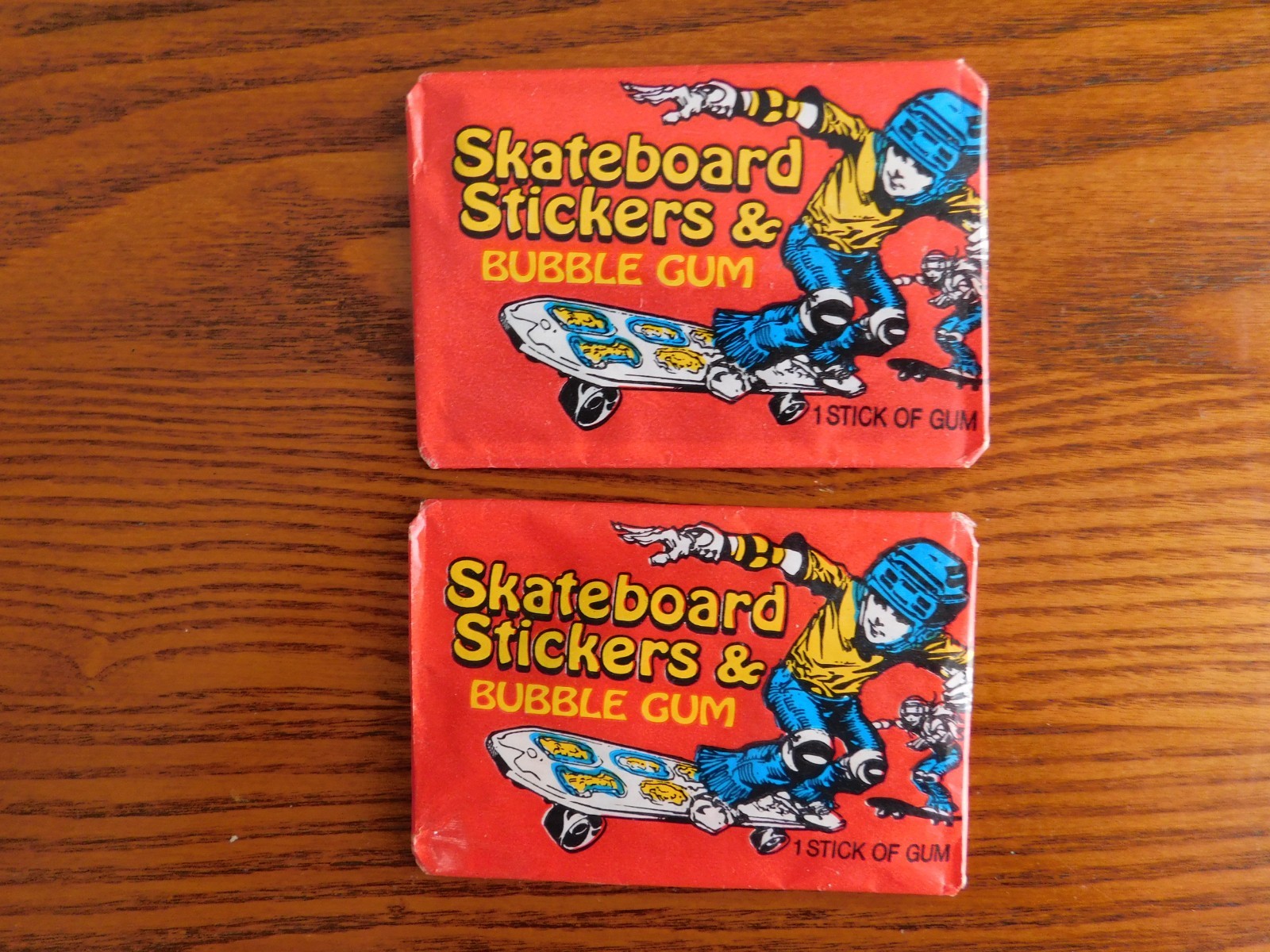 2 Vintage 1976 Donruss Skateboard Stickers Factory Sealed 50 year old Wax Packs