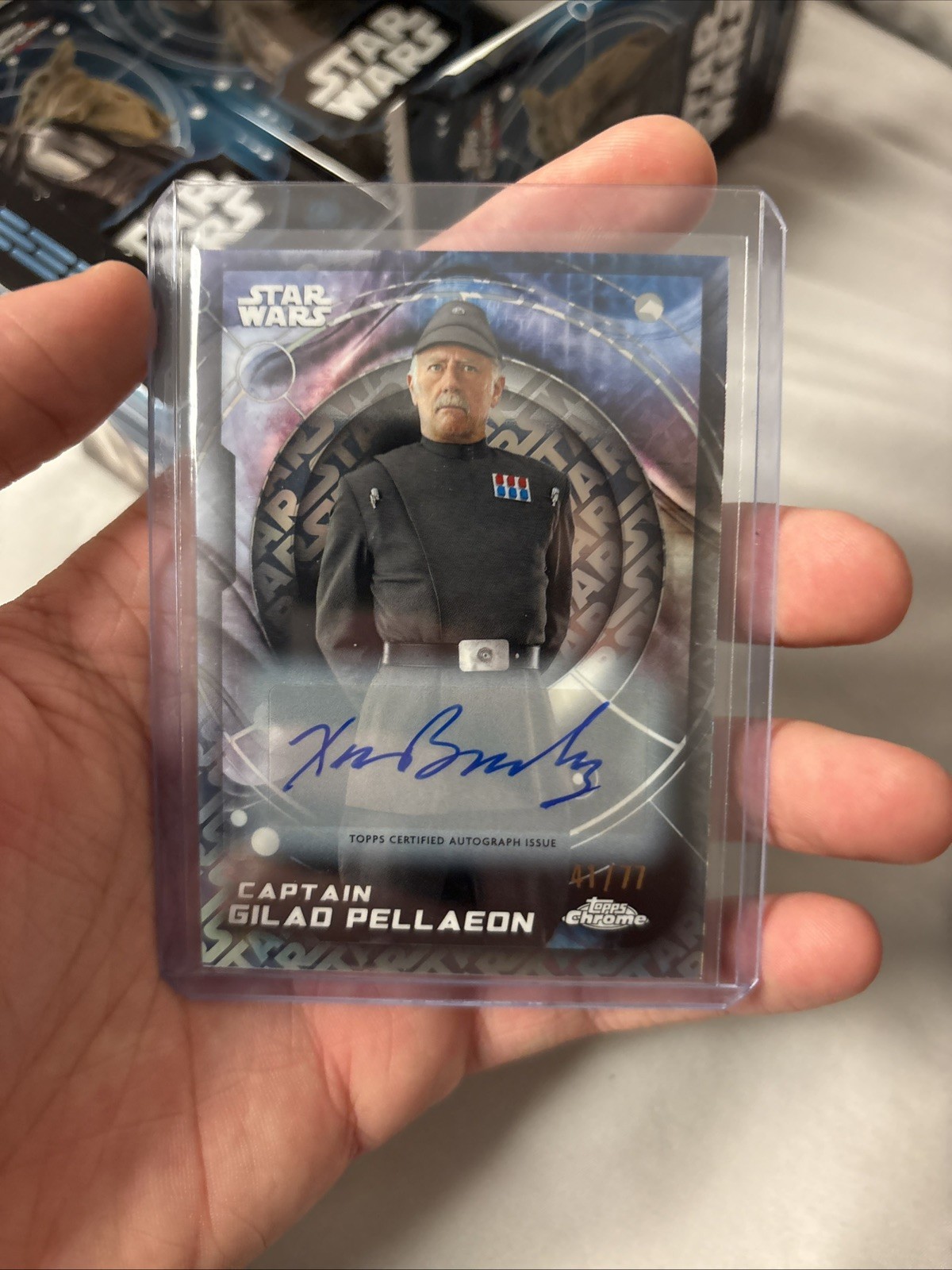 Topps 2026 Chrome Star Wars Xander Berkeley Auto Captain Gilad Pellaeon #104 /77 Topps 2026 Chrome Star Wars Xander Berkeley Auto Captain Gilad Pellaeon #104 /77