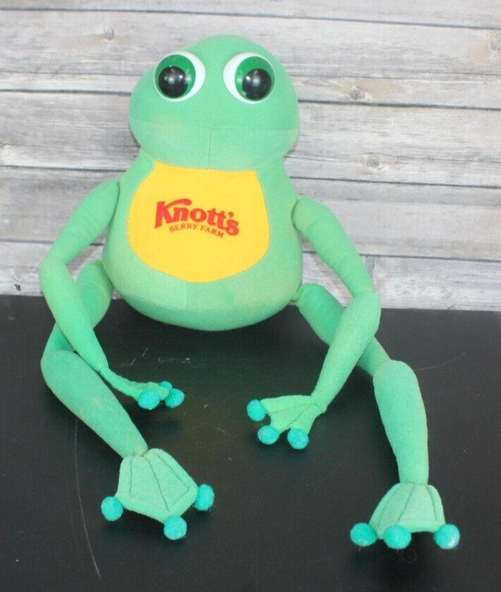 Knott's Berry Farm, "Froggie" BEAR-Y TALES 24" LARGE Frog Plush (1975-1986) Vtg.