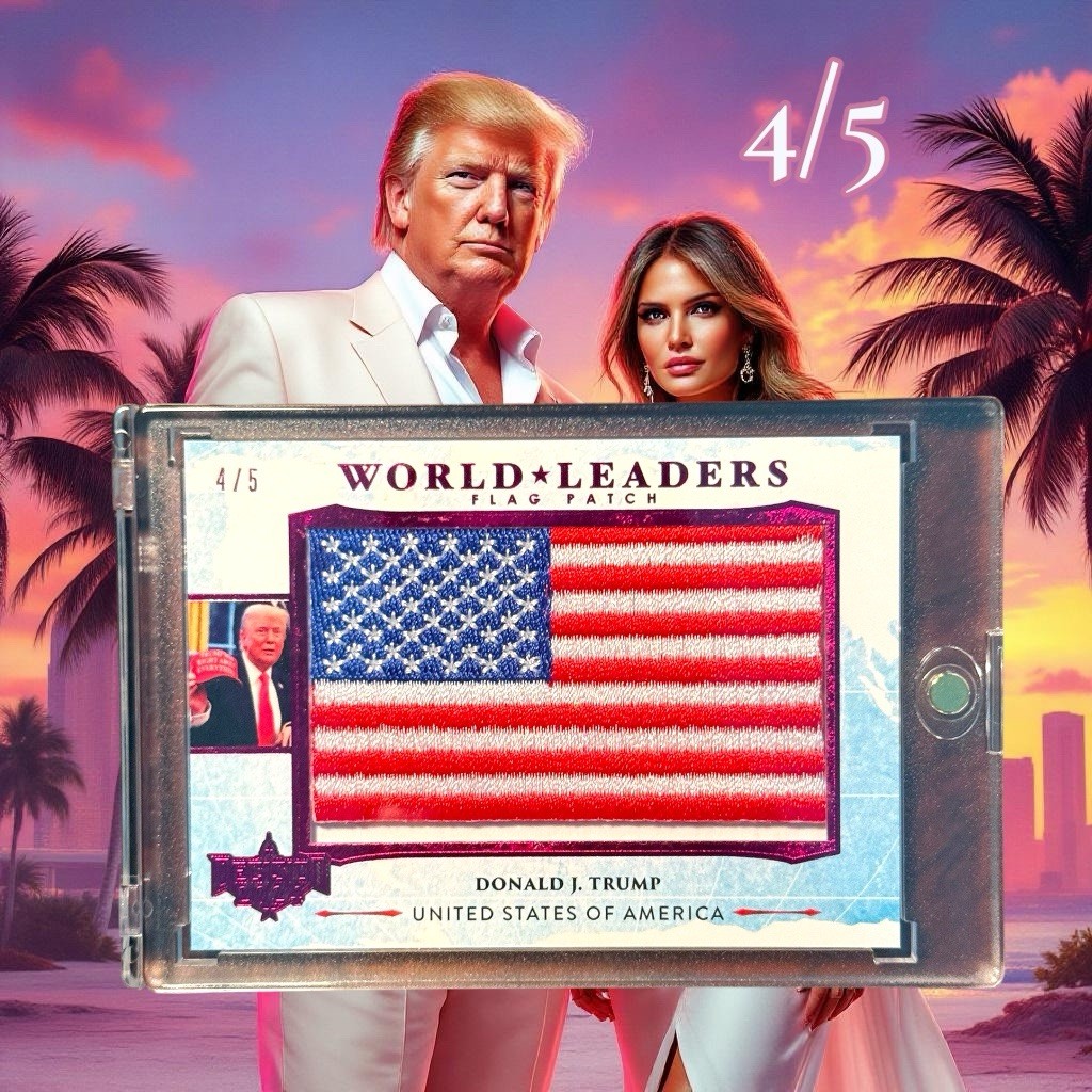2024-25 Decision Donald J. Trump World Leaders Flag Patch 4/5 "TRUMP" MAGA