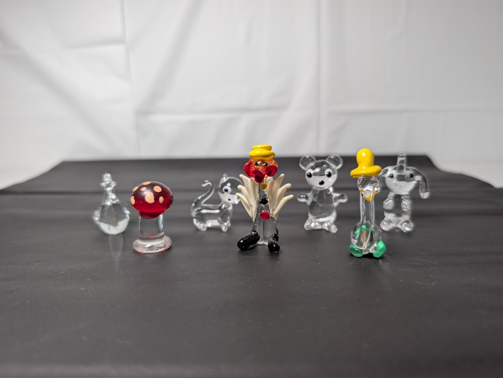 Hong Kong Vintage 70's Clear Lucite Acrylic Miniature Figurine Lot Hong Kong Vintage 70's Clear Lucite Acrylic Miniature Figurine Lot