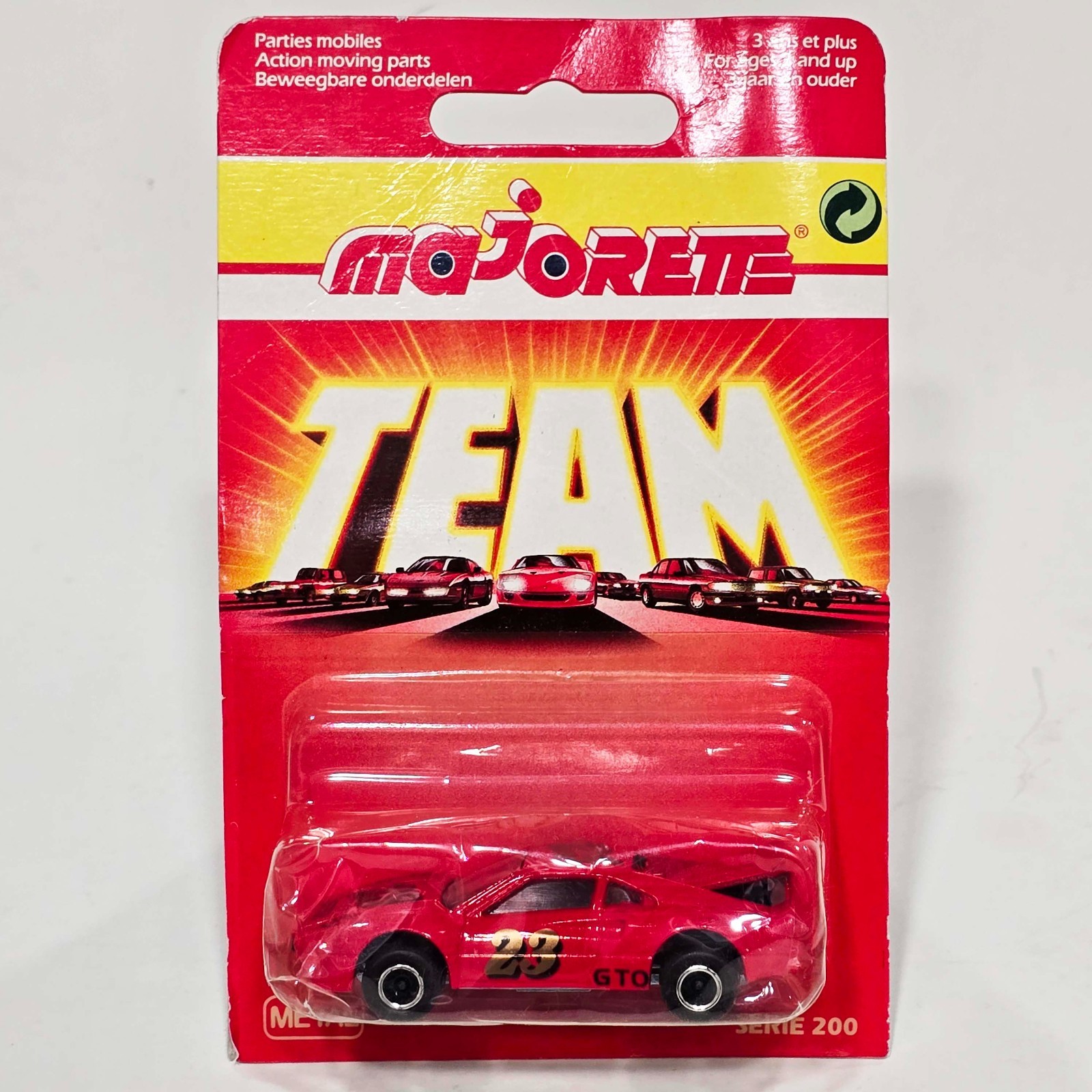 Vintage Majorette 211 Ferrari GTO / Rare Plain Red w/ #23 Tampo / New Vintage Majorette 211 Ferrari GTO / Rare Plain Red w/ #23 Tampo / New