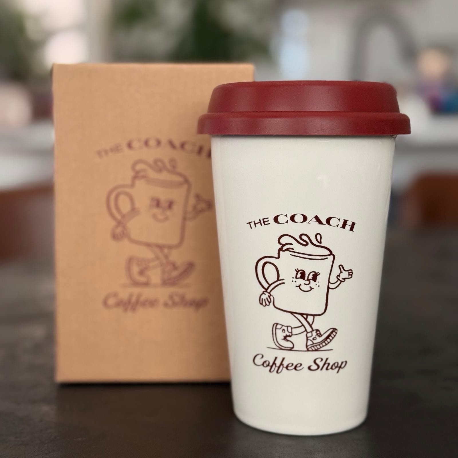Coach Coffee Shop Travel mug With Box Brand New