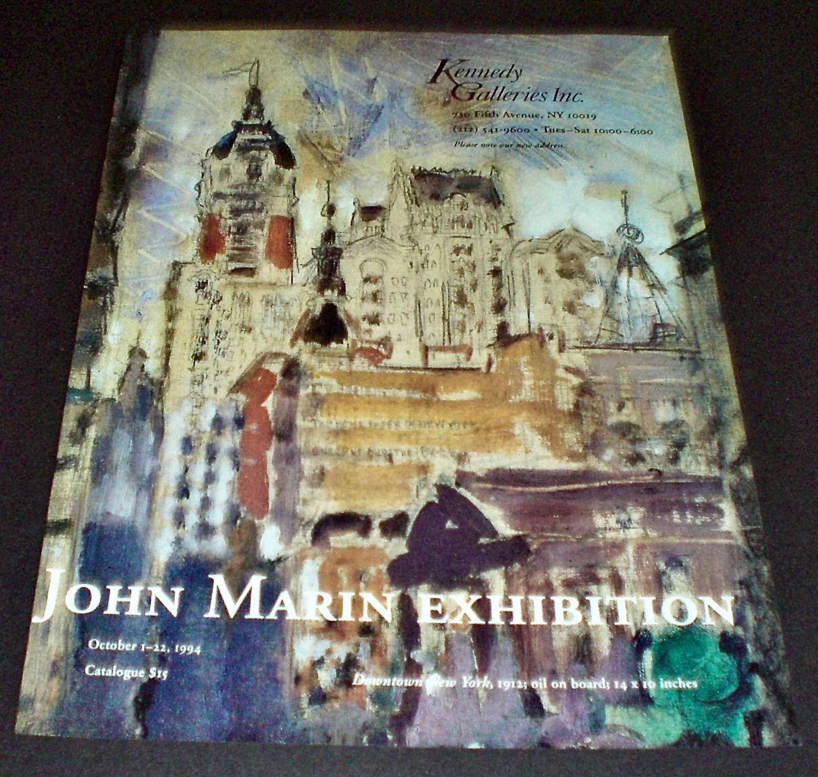 1994 JOHN MARIN Art Gallery Exhibition Downtown New York 1-Pg Magazine PRINT AD