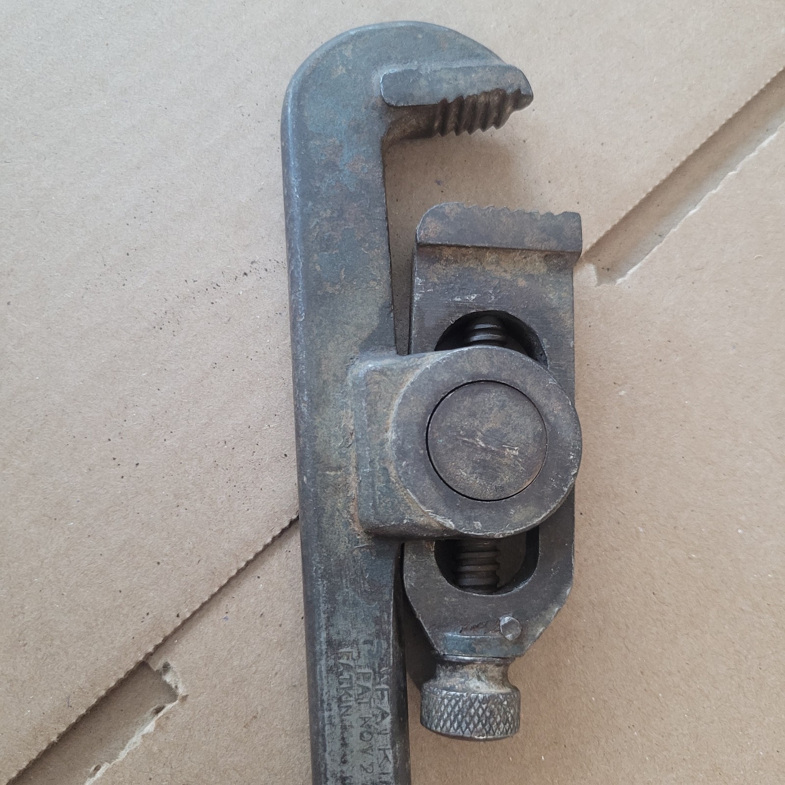 Rare 1894 Pipe Wrench FATKIN "Defender" Tool Unique Antique Adjustable Vintage Rare 1894 Pipe Wrench FATKIN "Defender" Tool Unique Antique Adjustable Vintage