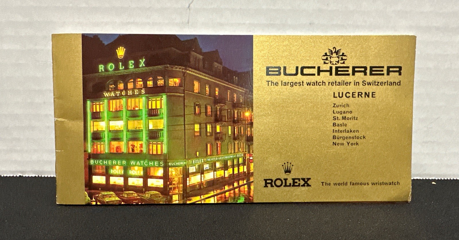 Vtg 1960’s Bucherer Swiss Watch Catalog Rolex Jewelry Pamphlet Sales Brochure
