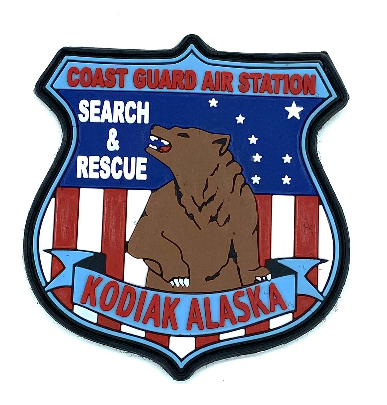 Coast Guard Air Station Search and Rescue, Kodiak, Alaska, PVC Patch, 4 inch Coast Guard Air Station Search and Rescue, Kodiak, Alaska, PVC Patch, 4 inch