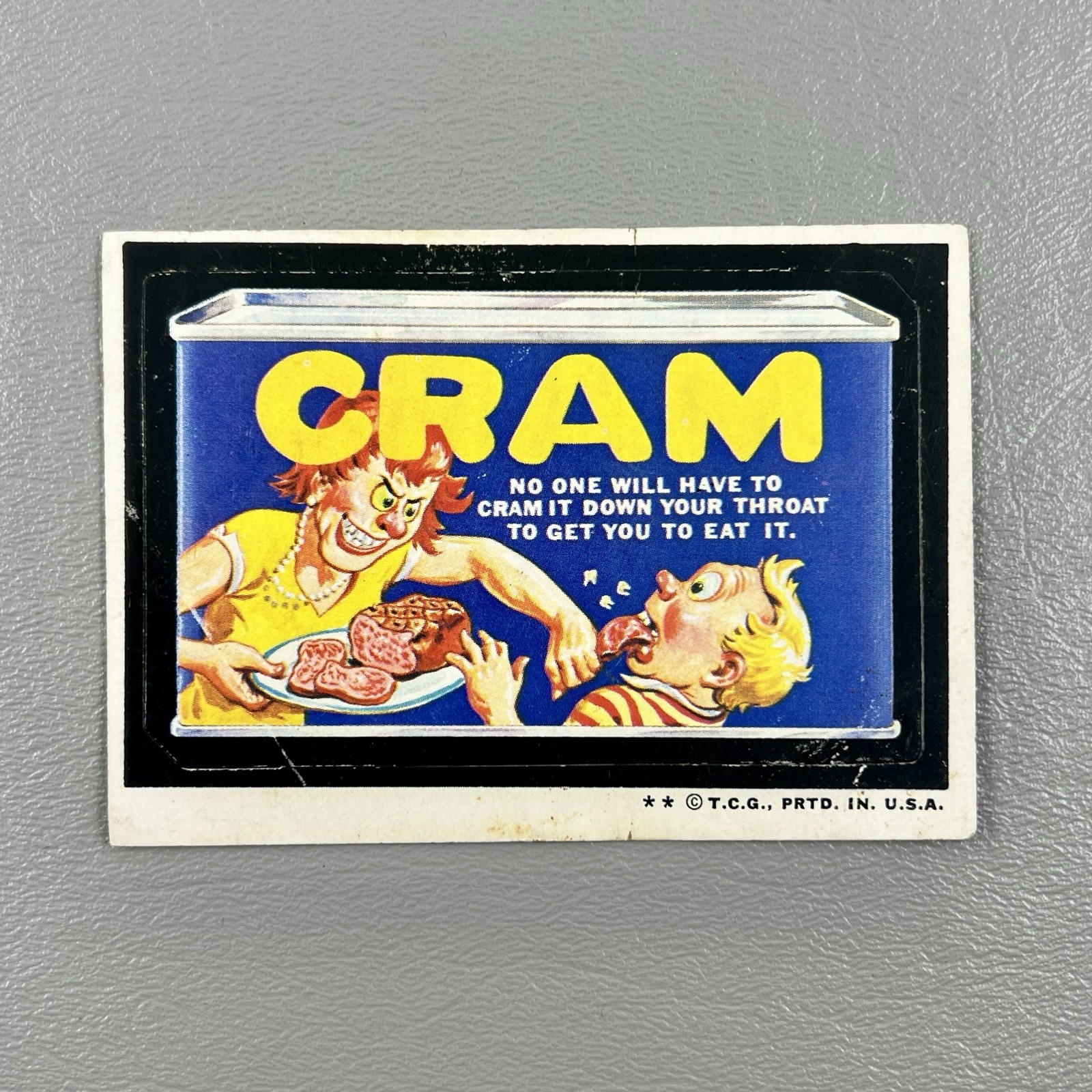 Topps 1974 Wacky Packages Cram Unused Sticker USA Topps 1974 Wacky Packages Cram Unused Sticker USA