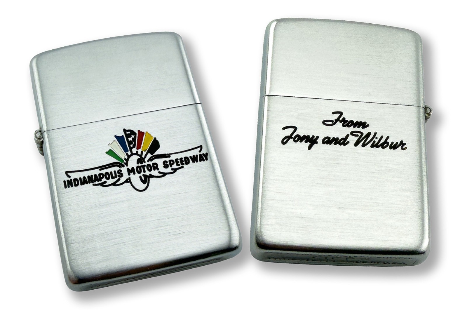 RARE - Vintage ZIPPO 5-BARREL LIGHTER 1950 INDIANAPOLIS 500 SPEEDWAY TONY/WILBER