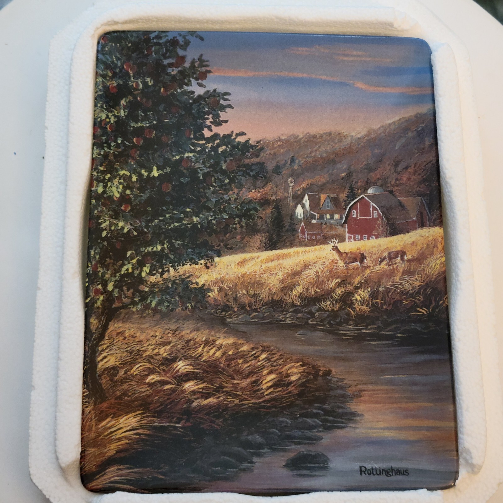 Evening's Peaceful Arrival By Dave Rottinghaus- Autumn's Golden Moments Plate #4 Evening's Peaceful Arrival By Dave Rottinghaus- Autumn's Golden Moments Plate #4