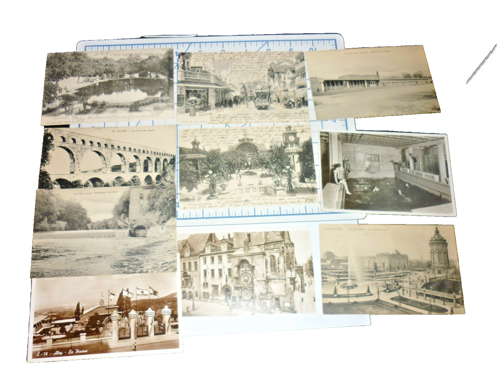 Antique Postcard Lot 9pc Mexico 1904 Montreux Swiss Lebanon RPPC Pont du Gard Antique Postcard Lot 9pc Mexico 1904 Montreux Swiss Lebanon RPPC Pont du Gard