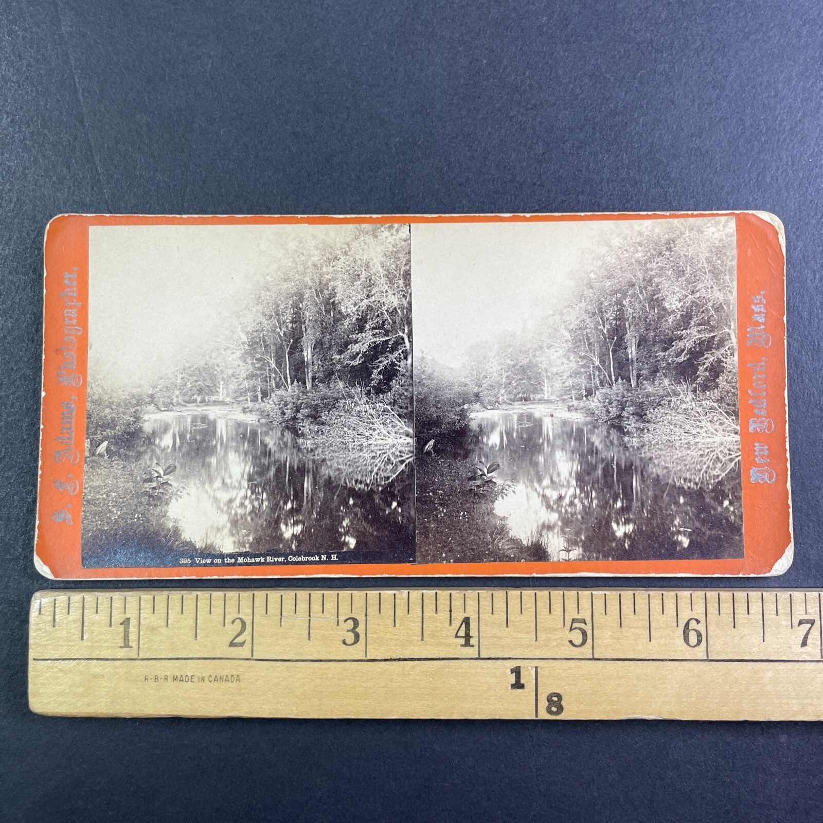 Mohawk River Colebrook NH Stereoview S. F. Adams Photographer 1870s