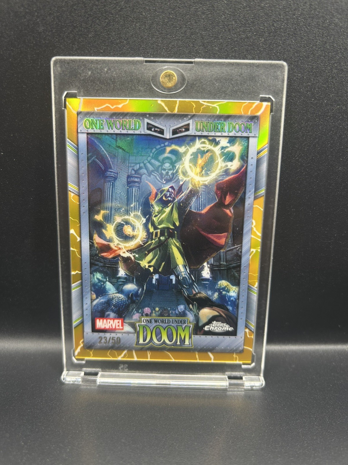 2026 Topps Chrome Marvel One World Under Doom Doctor Doom Doctor Doom /50 #OW-01