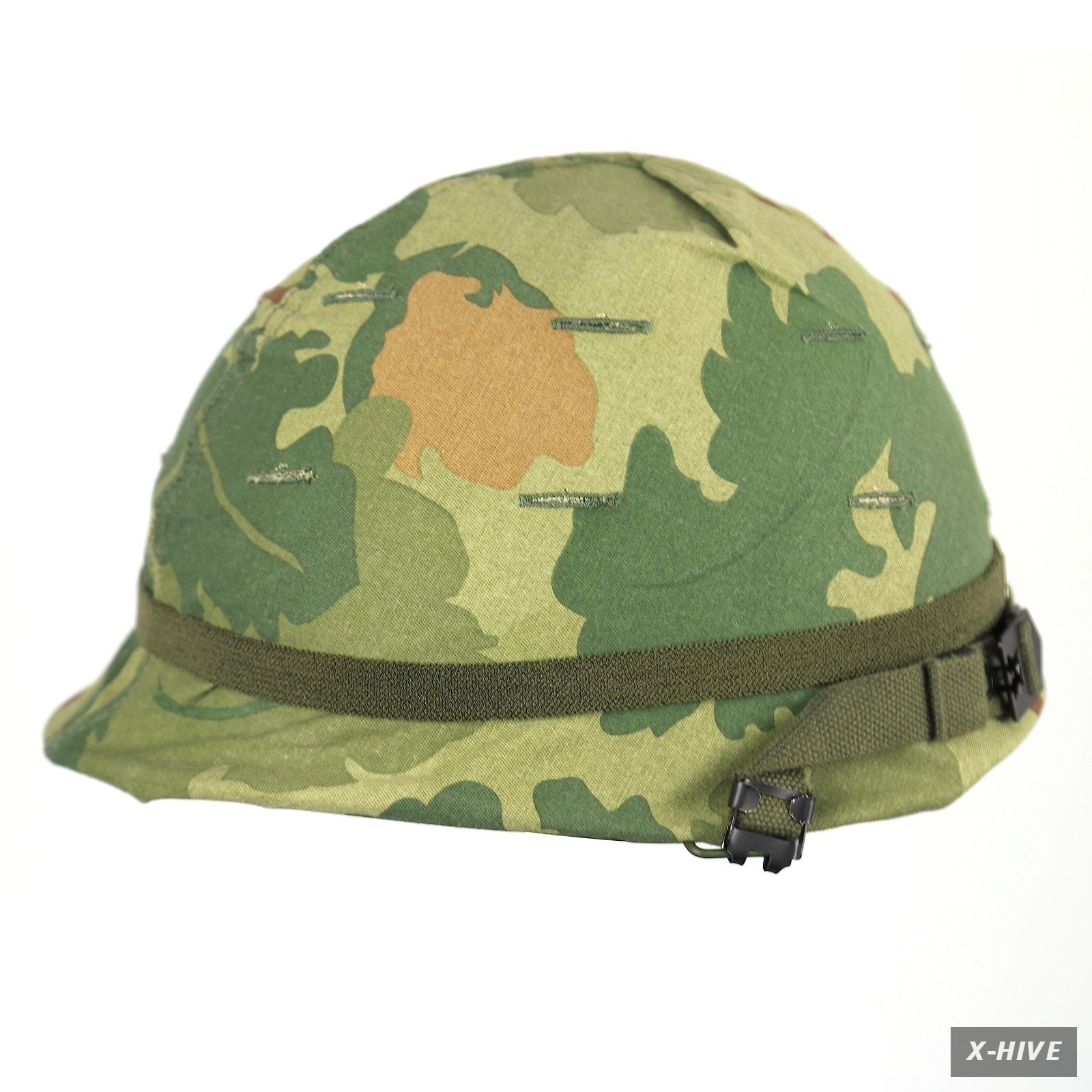 Vietnam War US M1 Helmet with Mitchell Cover