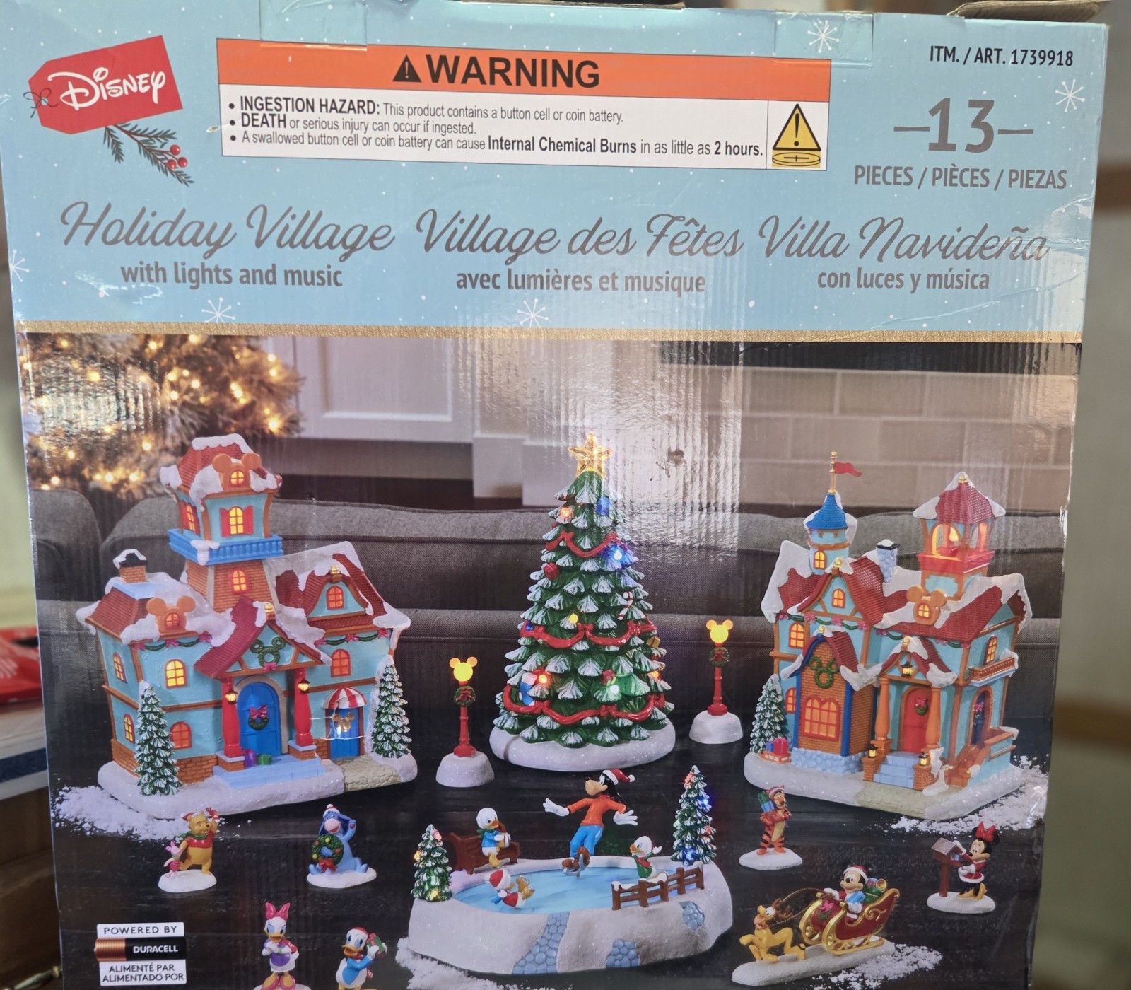 DISNEY HOLIDAY VILLAGE 13 PIECE SET 1739918 *NEW IN SEALED BOX DISNEY HOLIDAY VILLAGE 13 PIECE SET 1739918 *NEW IN SEALED BOX