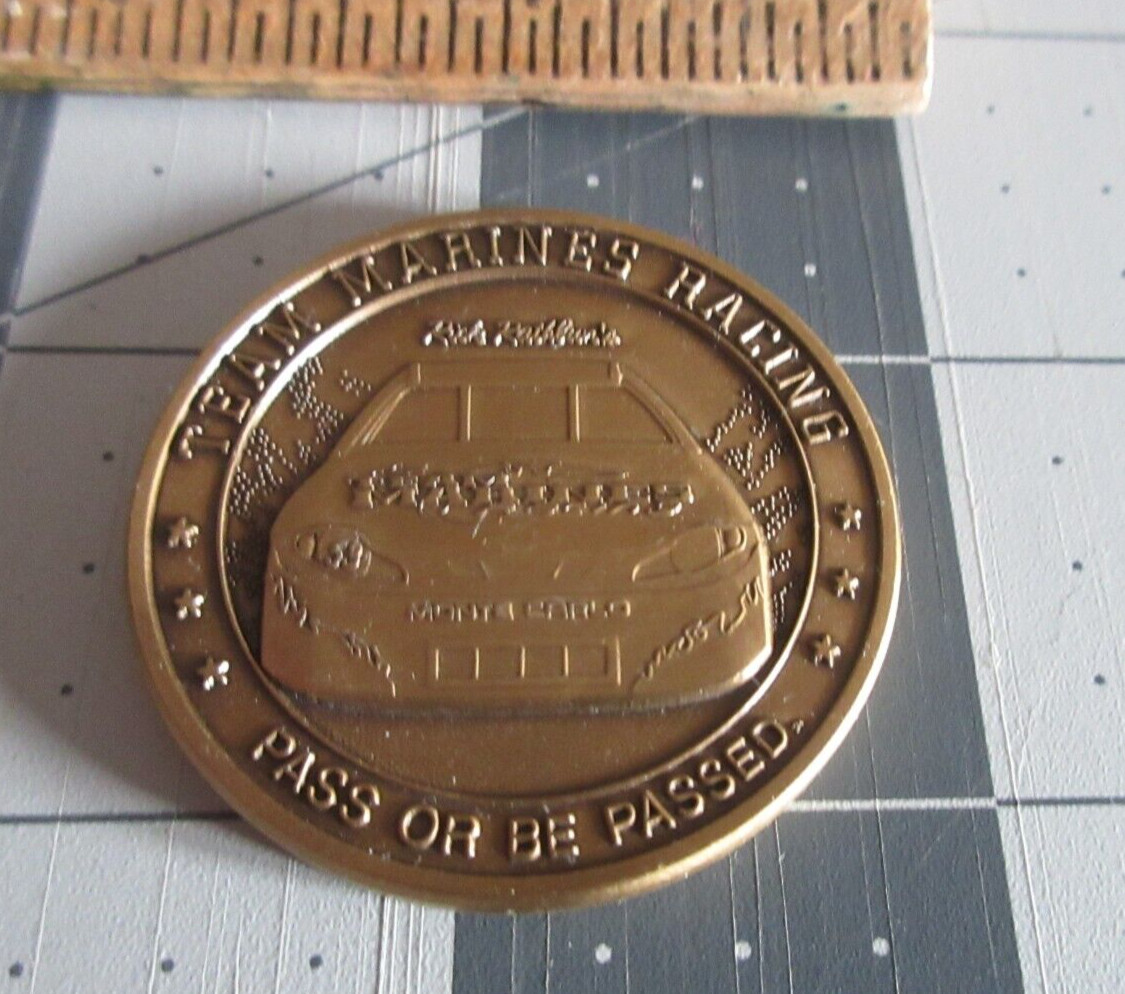 2000 Team Marines Racing #53 Pass or Be Passed Race for the Flag Challenge Coin 2000 Team Marines Racing #53 Pass or Be Passed Race for the Flag Challenge Coin