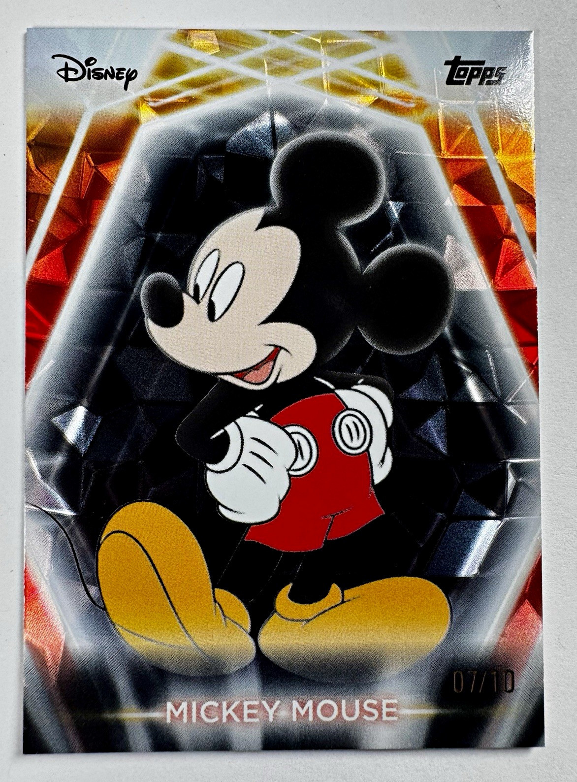 2025 Topps Disney NeonMickey Mouse Black Diamante Diamond /10 #200 