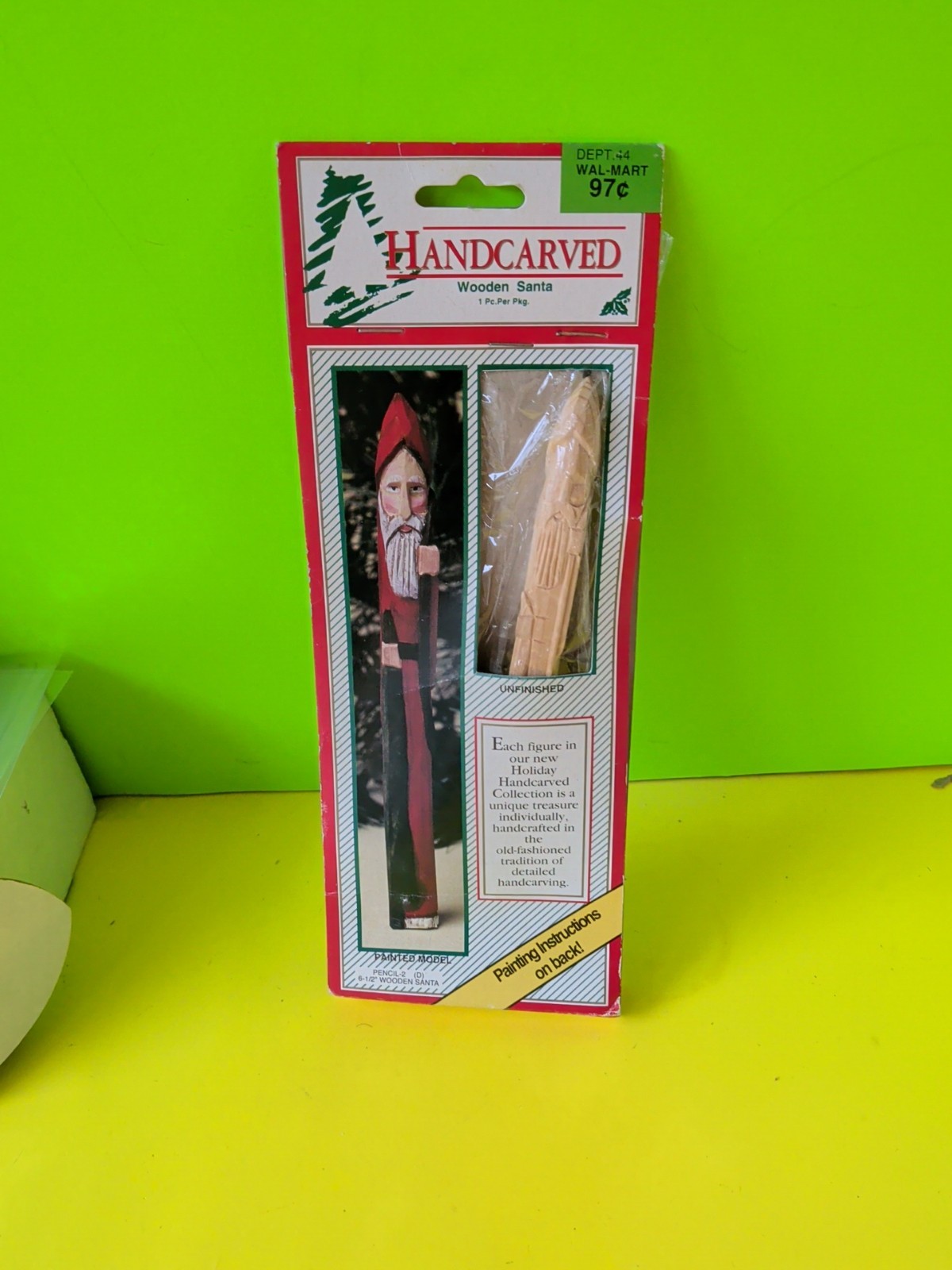 Vintage 1992 Wangs International hand-carved DIY wooden Santa craft Vintage 1992 Wangs International hand-carved DIY wooden Santa craft