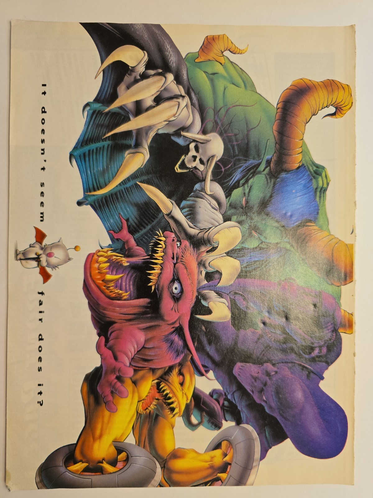 ULTRA RARE GRAIL 1994 Final Fantasy III Original Mag 4-Page Ad Spread - Intact ULTRA RARE GRAIL 1994 Final Fantasy III Original Mag 4-Page Ad Spread - Intact
