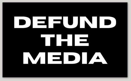 Defund The Media Decal Bumper Window Sticker CNN 2028