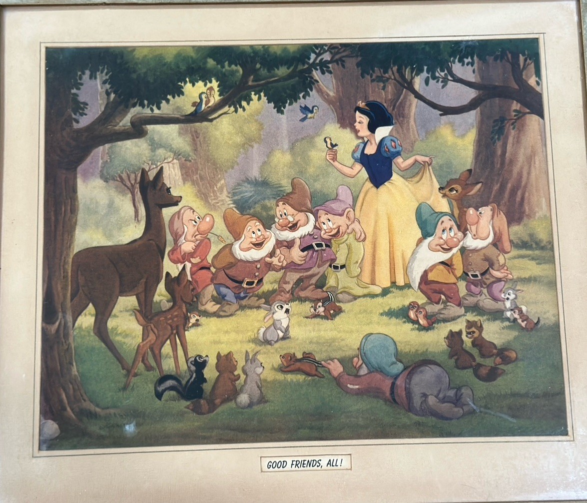 Rare 1947 Disney Snow White and the Seven Dwarves “Good Friends, All” Rare 1947 Disney Snow White and the Seven Dwarves “Good Friends, All”