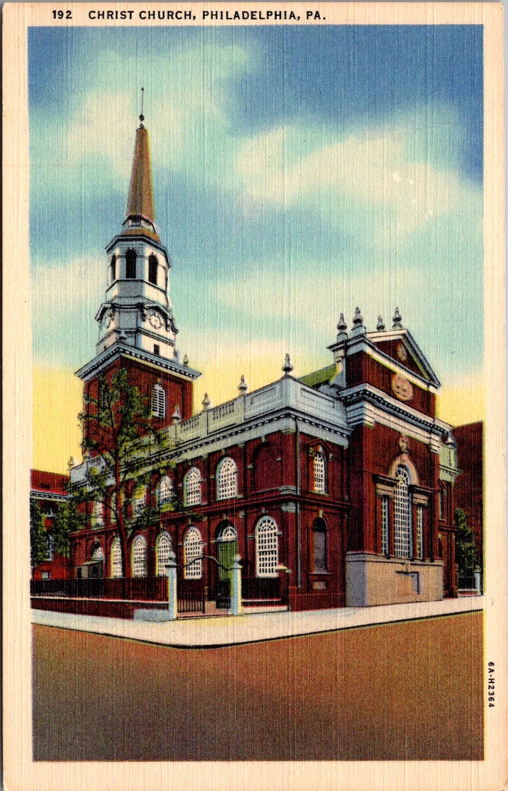 Christ Church Philadelphia PA Vintage Postcard 5PA13 Christ Church Philadelphia PA Vintage Postcard 5PA13
