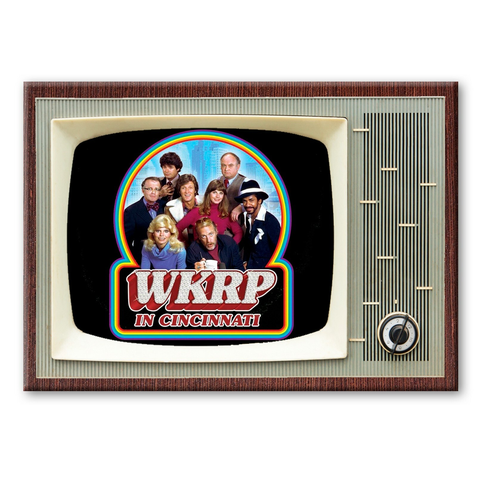 W.K.R.P. in CINCINNATI Classic TV 3.5" x 2.5" Steel Cased FRIDGE MAGNET