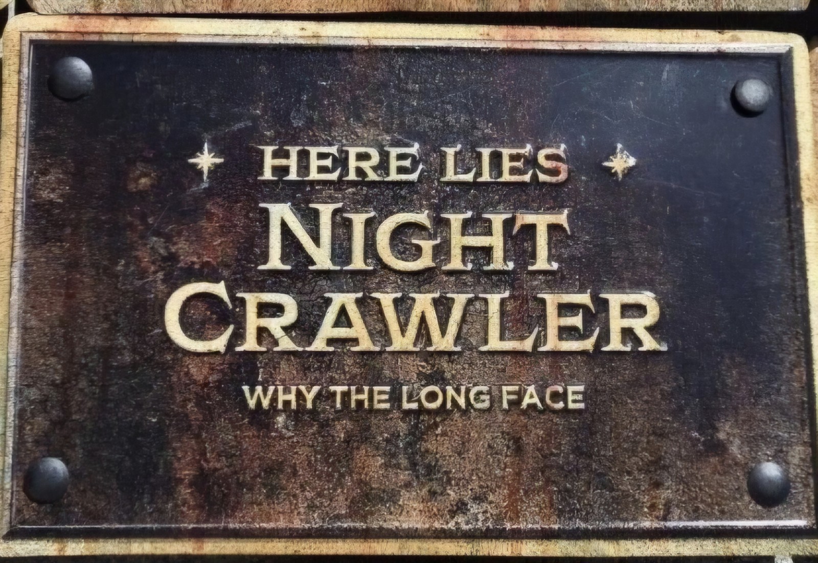 Spirit Halloween NIGHT CRAWLER Metal Store Display Sign Mausoleum Row Grave 2023