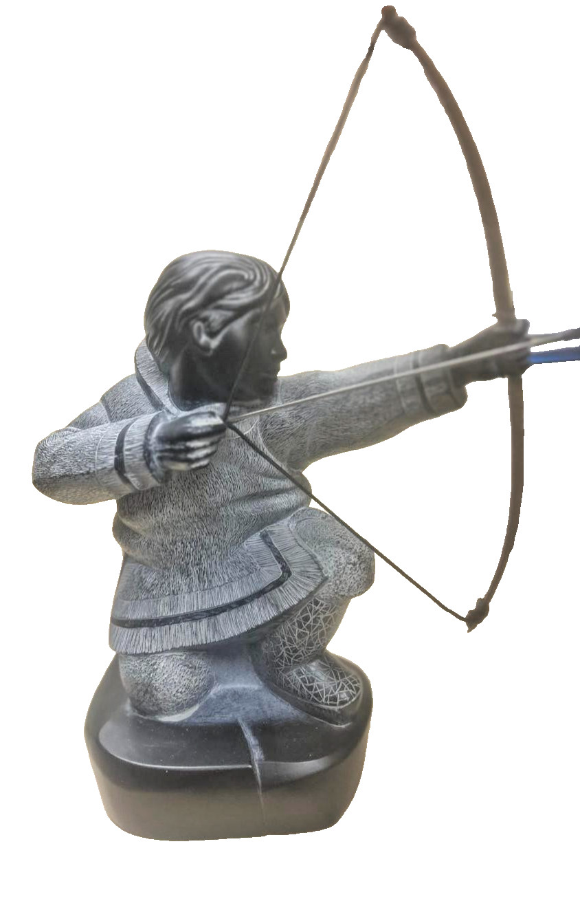 Deluxe Inuit Archer Carved Natural Materials "BOMA" Made in Canada 9"X7" Deluxe Inuit Archer Carved Natural Materials "BOMA" Made in Canada 9"X7"