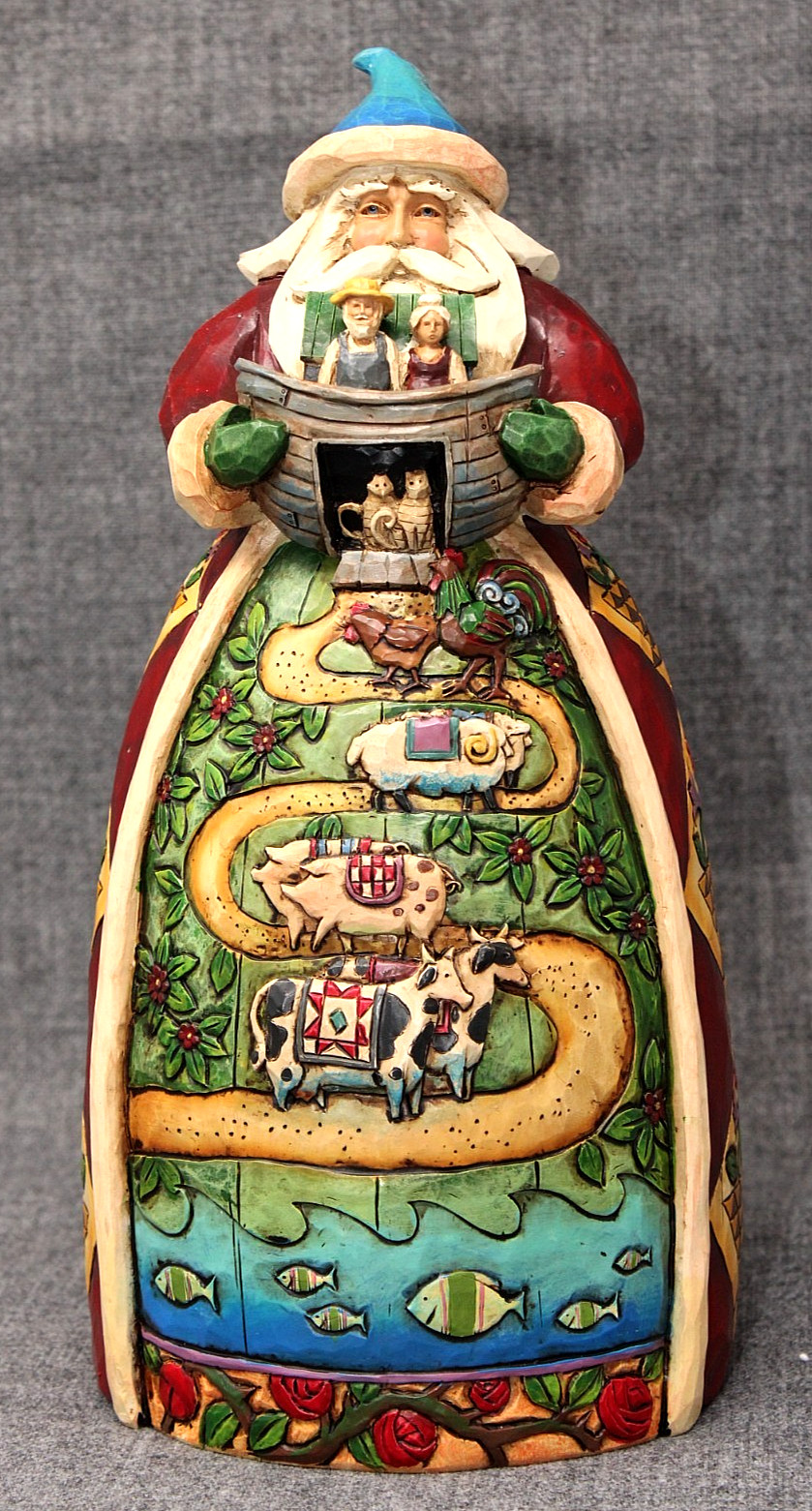 2006 JIM SHORE "Two-By-Two" Santa w/ Noah's Ark #4005445 10" Tall EPOC