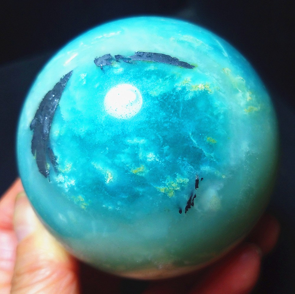 RARE 424g Natural Polishing Amazon Chalcopyrite Symbiotic Crystal Ball A4861 RARE 424g Natural Polishing Amazon Chalcopyrite Symbiotic Crystal Ball A4861