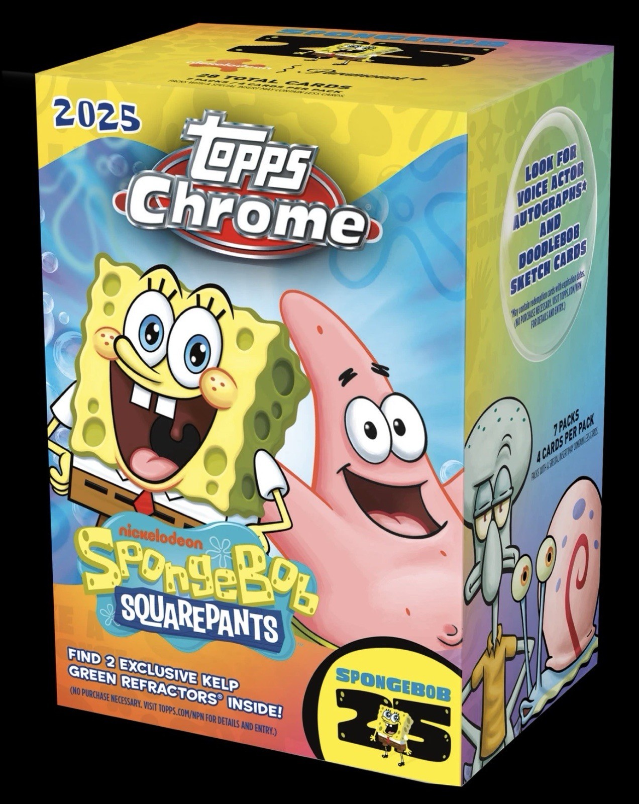 2025 TOPPS CHROME SpongeBob SquarePants VALUE BLASTER BOX 25th Ann Brand New QTY 2025 TOPPS CHROME SpongeBob SquarePants VALUE BLASTER BOX 25th Ann Brand New QTY