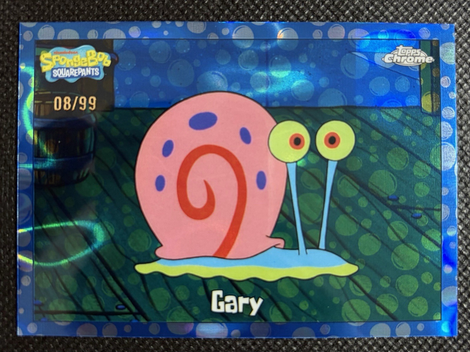 2025 SpongeBob Topps Chrome Gary Bubblefractor SSP/99