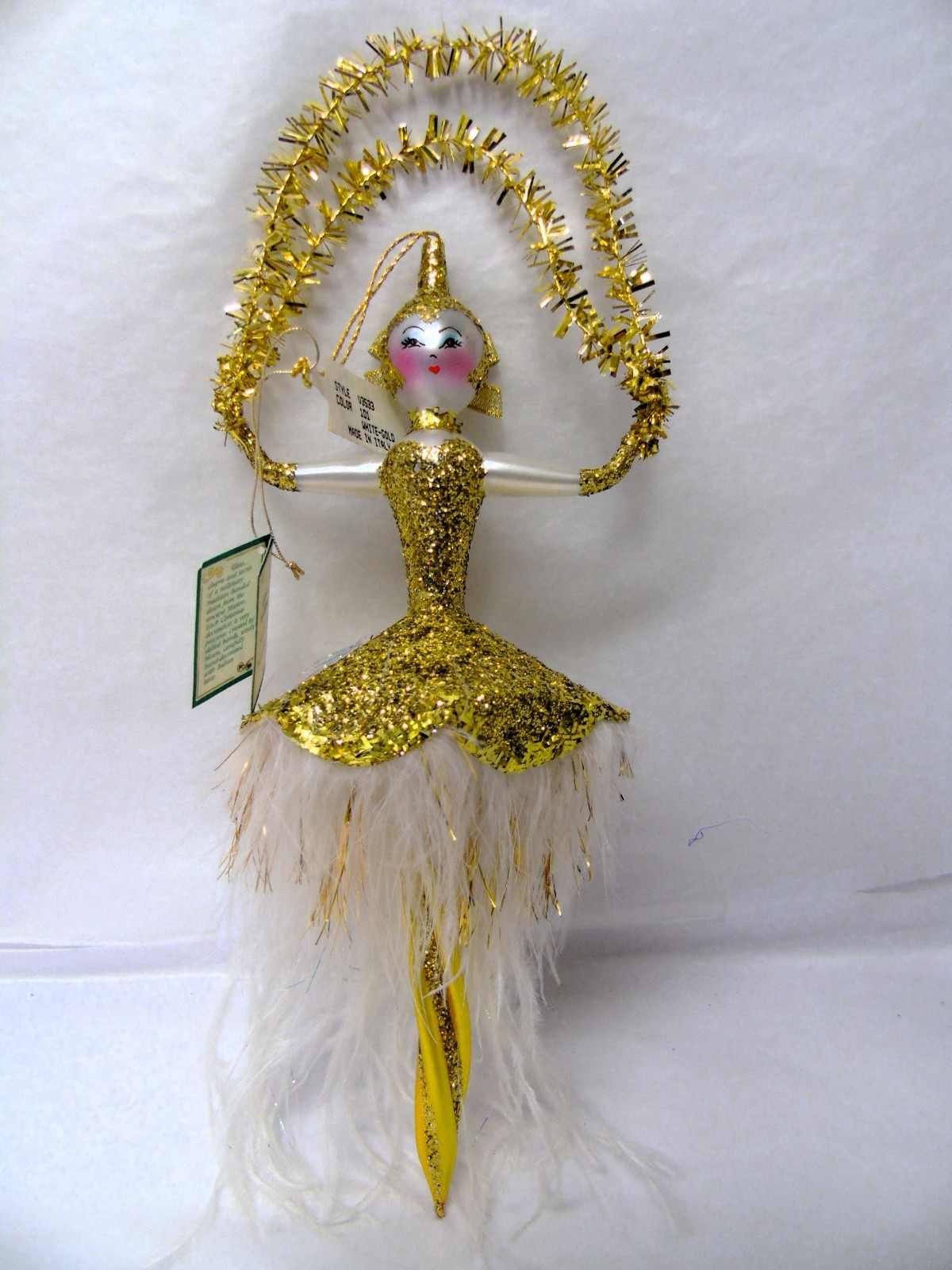 Soffieria De Carlini Italy Gold Dancing Lady Hand Blown Ornament NWT a626 Soffieria De Carlini Italy Gold Dancing Lady Hand Blown Ornament NWT a626