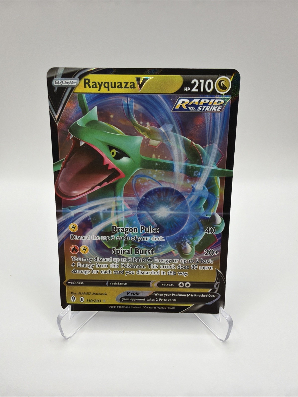 🔥Rayquaza V 2021 Evolving Full Art Ultra Rare Holo Pokemon Card 110/203 🔥 🔥Rayquaza V 2021 Evolving Full Art Ultra Rare Holo Pokemon Card 110/203 🔥